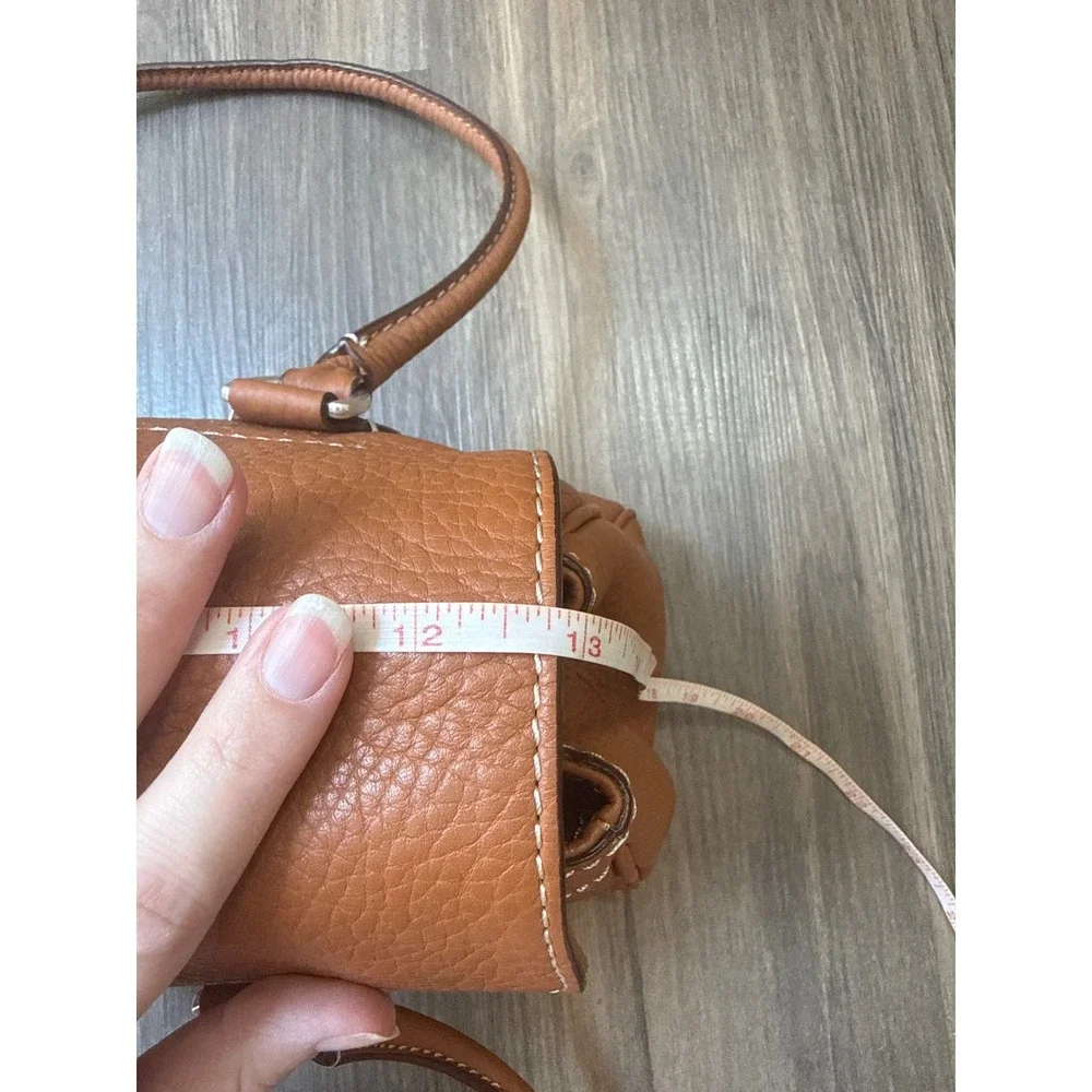 Michael Kors Pebbled Leather Wheatley Shoulder Bag Brown East West  Handbag